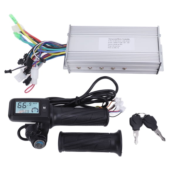 1000W 36V 48V Brushless Speed Motor Controller LCD Display Throttle with Lock for Electric Bike Scooter