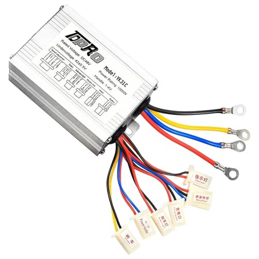 1000W 48V Brush Electric Motor and Controller for Bicycle Scooter E-Bike Go Kart ATV Dirt Bike Motorcycle