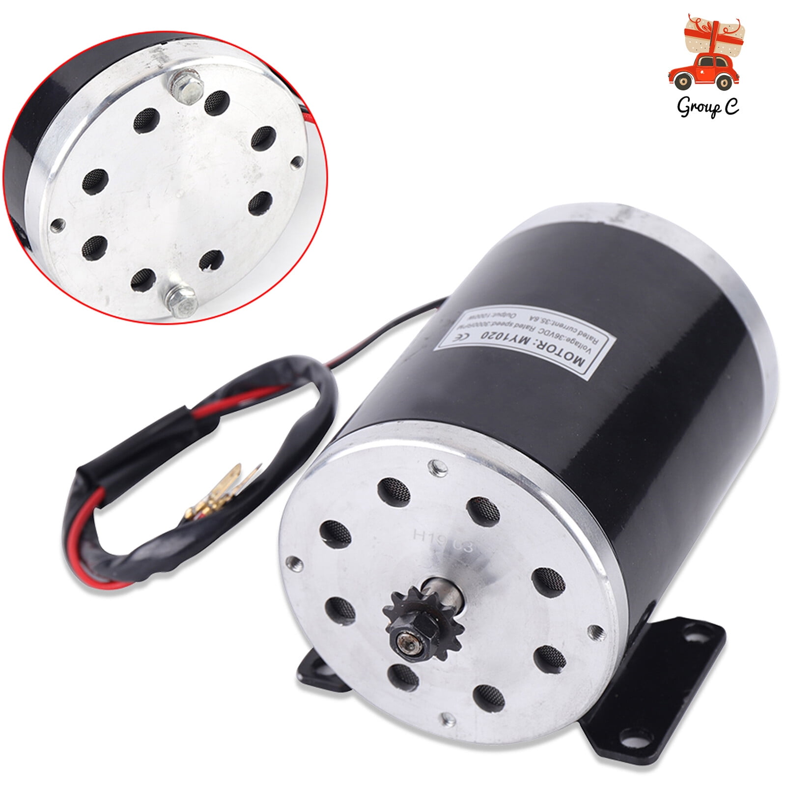 1000W Brush Motor for 4-Wheel Go-Karts, Motorcycles, Electric Bicycles ...