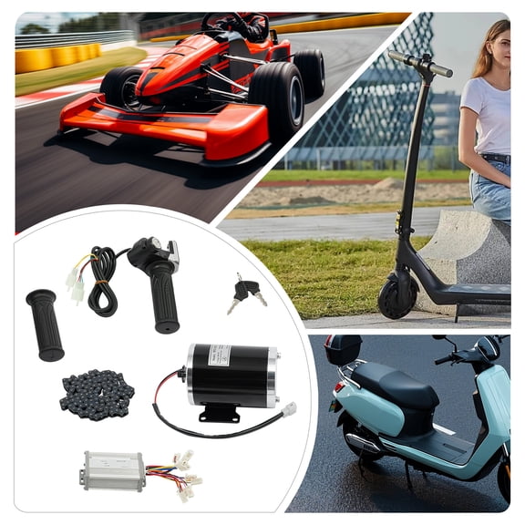 1000W Brushed Motor for Electric Scooter & Bike  3000RPM, High Torque, Durable, Infinitely Adjustable Speed Control, 264.55lbs Load Capacity, Waterproof & Efficient