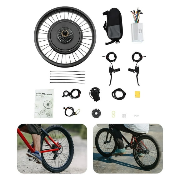 1000W E-Bike Conversion Kit, 20Inch Rear Wheel Motor 48V, 23.6-27.96MPH for Bicycle Electric Motorized Wheel Upgrade