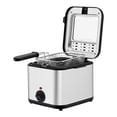 thumbnail image 1 of Electric Deep Fryer, 1000W, 2.5L Stainless Steel Countertop Fryer, Adjustable Temperature, Overheat Protection, Non-Stick Tank for Home Kitchen Party, 1 of 15
