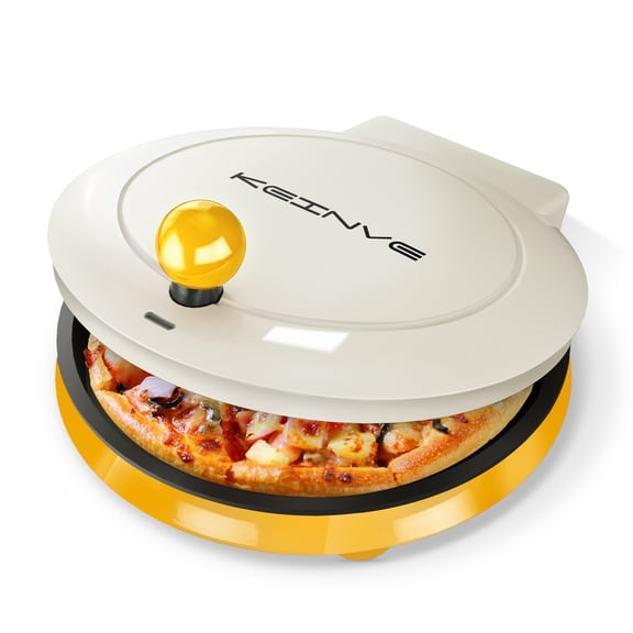 1000W Electric Griddle Nonstick, 8.5”Multi-Functional Pizza Maker with On/Off Switch, 180° Open for Quesadilla, Sandwich, Eggs, BBQ, Compact Indoor Grill, Gift Ideas, Perfect Gift for Christmas