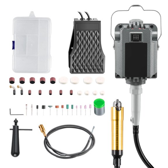 1000W Flex Shaft Grinder with 74 Accessories and 30000RPM Rotary Tool
