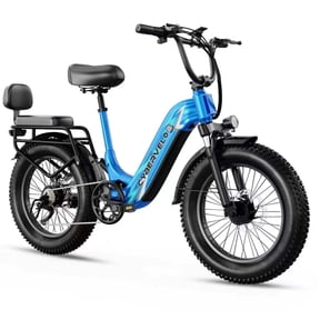 1000W Folding Electric Bike,48V 20AH Removable Battery EBike,30+MPH,80 Miles Max Range Electric Bike for Adults, 20" Fat Tire Foldable ebike, Adult Electric Bikes for Commute All Terrain