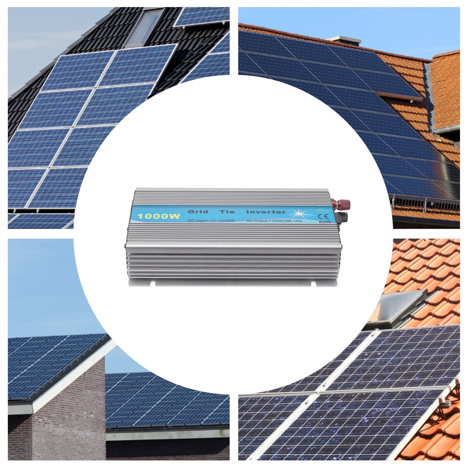 1000W Grid Tie Inverter with MPPT Technology, Pure Sine Wave, Aluminum Alloy, for 36V Solar Panels and Batteries – High Efficiency, CE & RoHS Certified