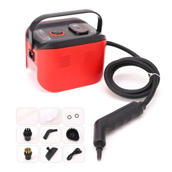 1000W Handheld Steam Cleaner, 15-Second Rapid Heating Portable Steamer for Kitchen & Sofa - RED