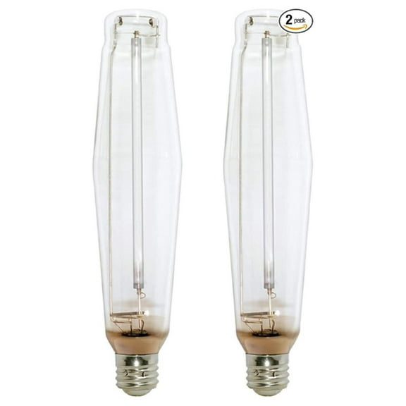1000W High Pressure Sodium HID Bulb - E39 Base, 2000K Warm White, S52 ANSI - 2 Pack - High Output Industrial & Commercial Lighting