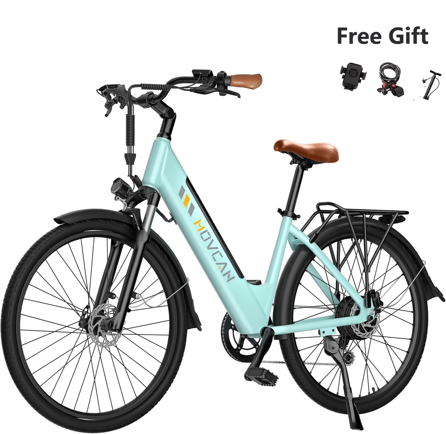 1000W Motor Movcan V80 Electric Bike, 28MPH Ebike, 48V 13Ah Removeable Battery, 26'' Cruiser Adult Electric Bicycles up to 70 Miles