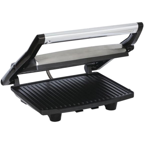 1000W Panini-Contact Grill, Metallic