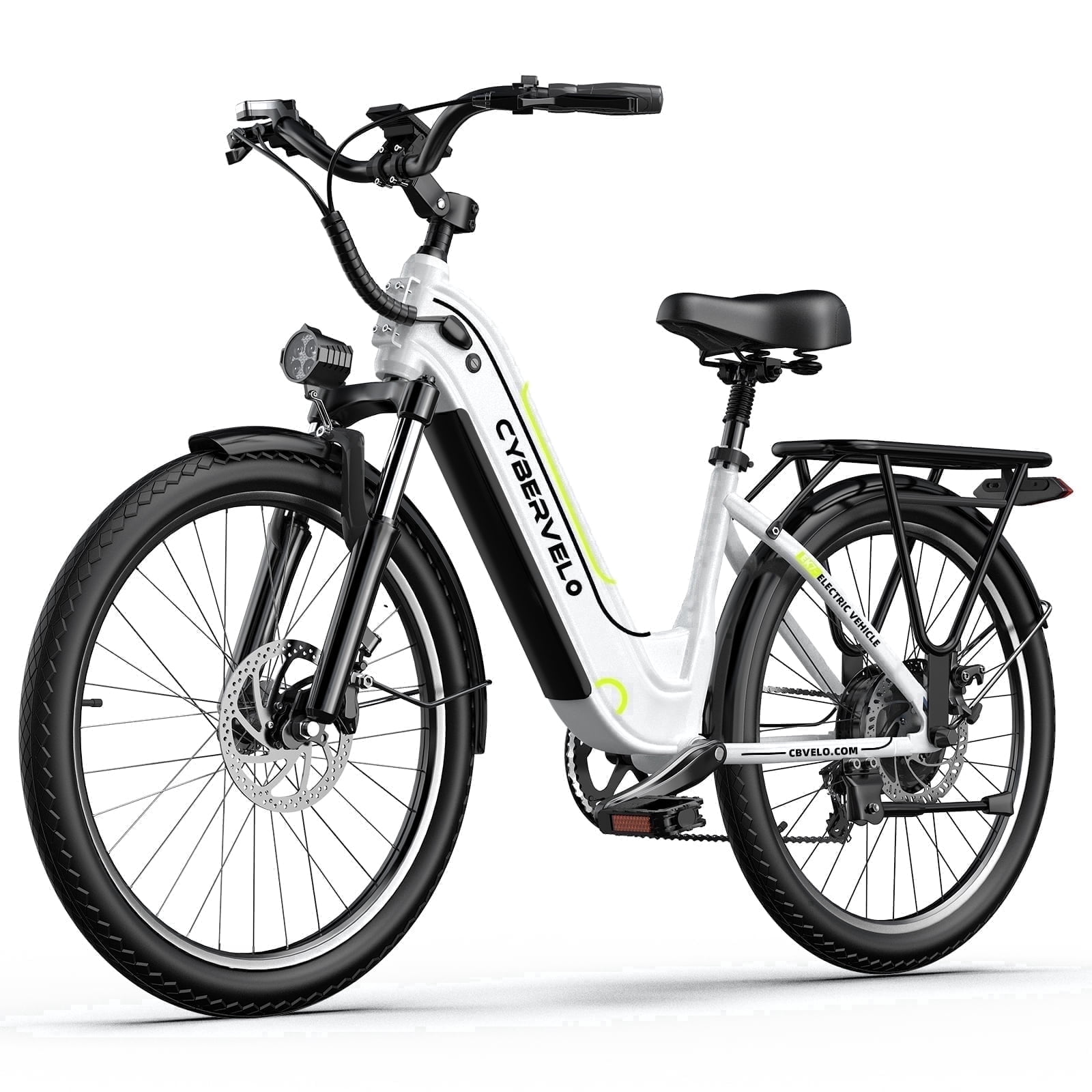 750W Peak Ebike for Adults,Detachable Battery 26" Fat Tire Step-Thru 7-Speed,Adult All Terrain