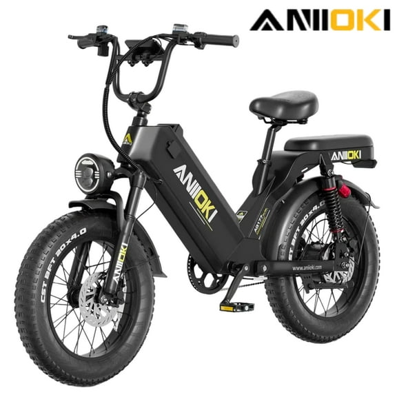 1000W Peak AQ177 Pro Max Electric Bike for Adults,48V 60Ah Battery,Up to 33 MPH,20"x4.0 Fat Tires,180mm Hydraulic Disc Brakes