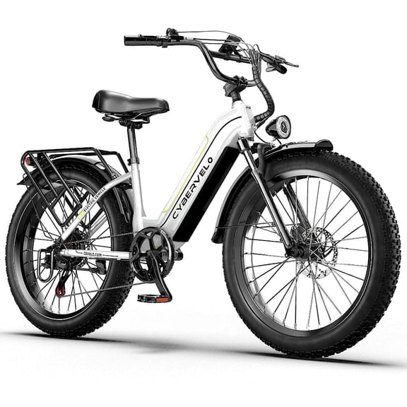 750W Peak Ebike for Adults,Detachable Battery 26" Fat Tire Step-Thru 7-Speed,Adult All Terrain