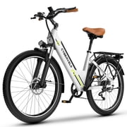 AOANGO 750W Peak Electric Bike for Adults, 80 Miles Range Removable 48V 14AH Battery Ebike, 26" Tire 7-Speed Commuter Electric Bike for Men and Women