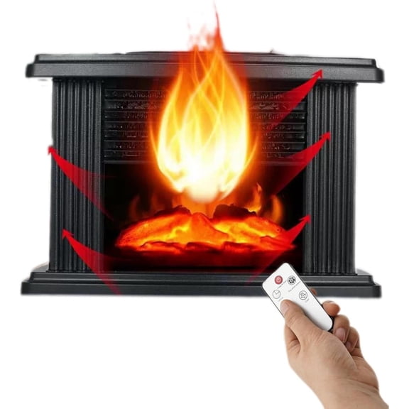 1000W Portable Electric Heater with Adjustable Thermostat, 3 Heating Modes, 8H Timer, Fast Ceramic Heat for Small Rooms, Compact Indoor Heater with Remote & Safety Features for Bedroom & Office