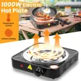 thumbnail image 1 of 1000W Portable Kitchen Electric Single Burner Hot Plate Cooktop Cooking Stove Us, 1 of 6