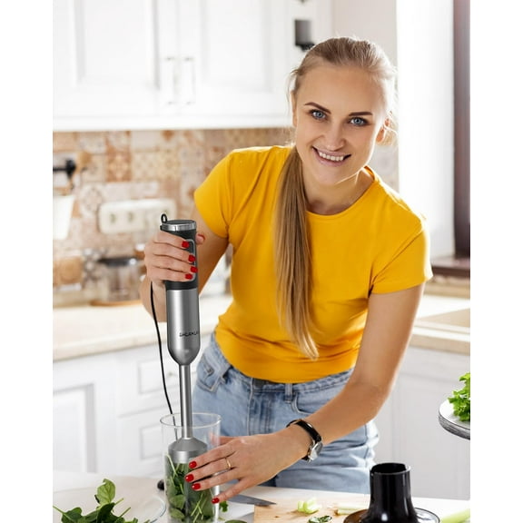 1000W Powerful Immersion Blender Handheld, 25-Speed Heavy-Duty Copper Motor