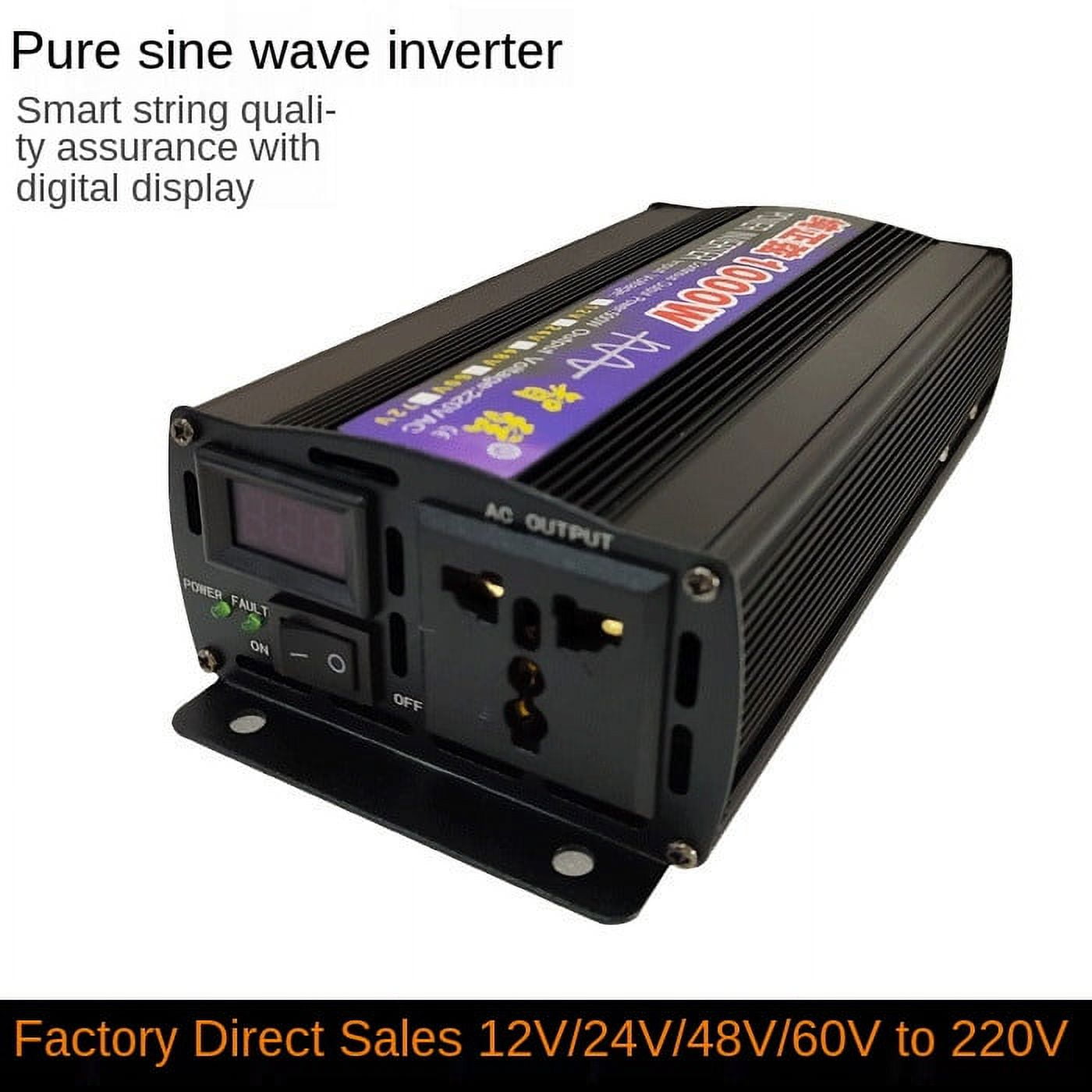 1000W Pure Sine Inverter 12V / 24V / 48V / 60V Home Inverter Power