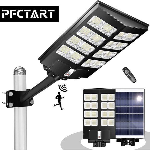 1000W Watt Commercial LED Ultra-Bright Solar Street Lights Parking Lot Road Lamp