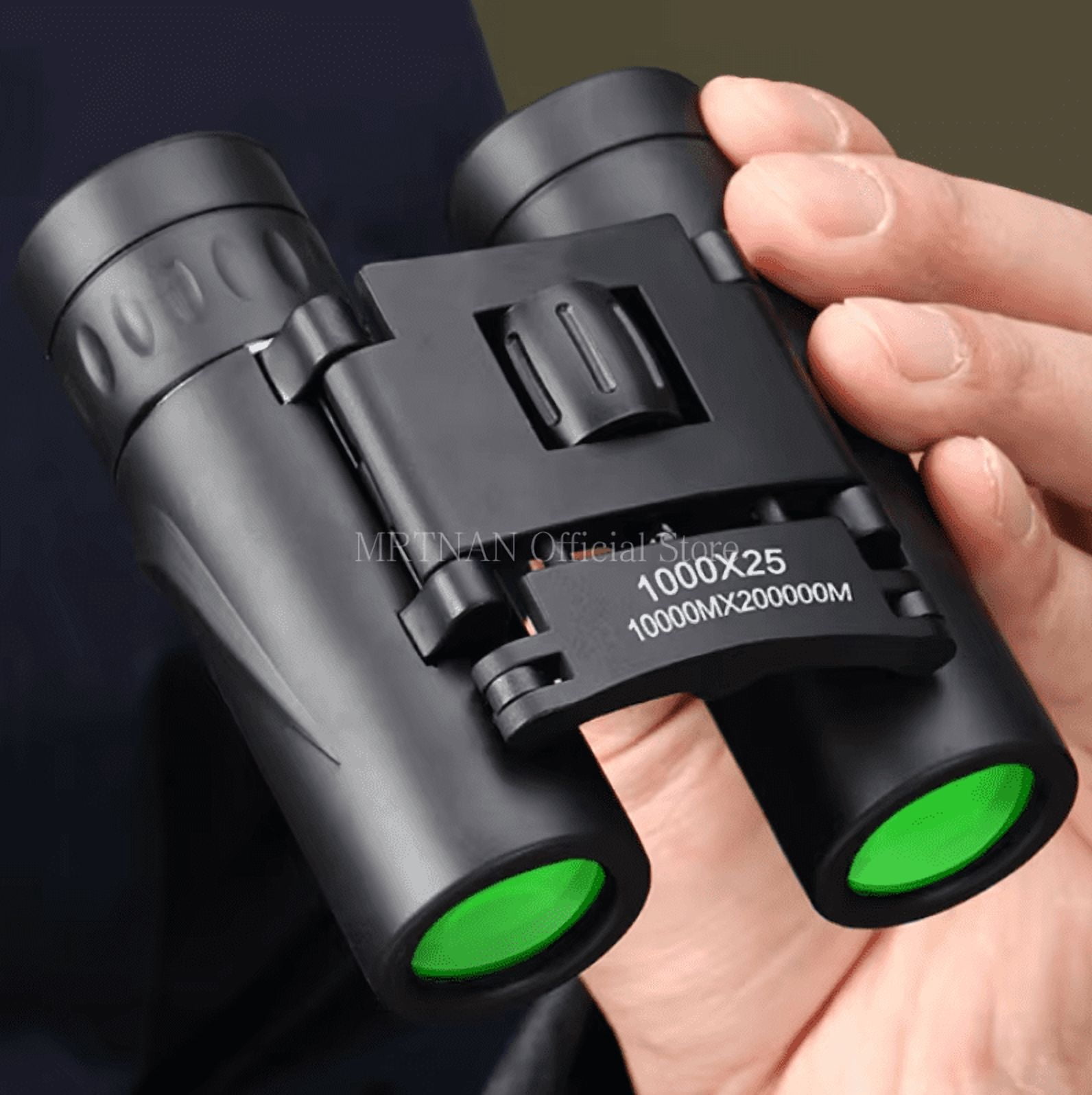 1000X25 HD Zoom Portable Powerful Binoculars Long Range BAK4 Telescope Folding Low Light Binoculars for Hunting Camping