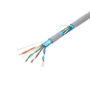 1000ft CAT5e FTP Shielded Solid 350Mhz Ethernet LAN Cable 24AWG RJ45 Network Wire Bulk Cat5 , Gray, Cables Direct Online