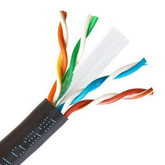 1000ft CAT6 UTP Solid 550Mhz Ethernet LAN Cable 23AWG RJ45 Network Wire Bulk (Black)