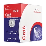 Cat6 Ethernet Cable 1000ft Bulk Pull Box, 23AWG Solid UTP LAN Wire, 550MHz RJ45 Network Cable, Copper Clad Aluminum CCA, White, Cables Direct Online