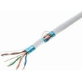 thumbnail image 1 of 1000ft Cat5e FTP Shielded Solid 24AWG Bulk Network Cable Copper Clad Aluminum Wire Pull Box (White), 1 of 2