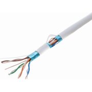 1000ft Cat5e FTP Shielded Solid 24AWG Bulk Network Cable Copper Clad Aluminum Wire Pull Box White