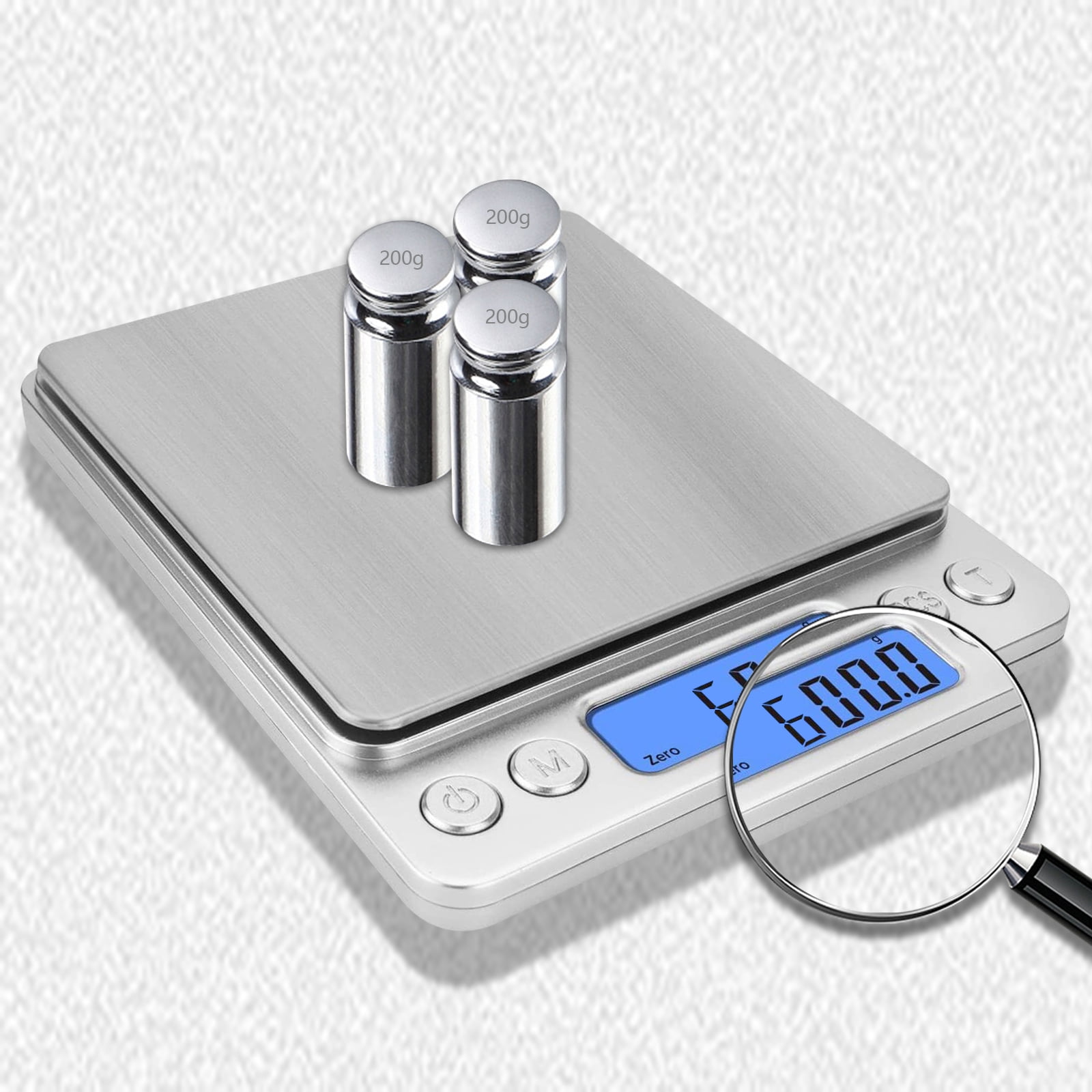 Gram Scale Digital Kitchen Scale Mini Pocket Pro Size 500g x 0.01g  Stainless Steel Platform for Cooking Baking Jewelry Weight