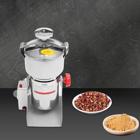 1000g/2.2lbs Electric Grain Mill Grinder 3600W,304 Stainless Steel High-speed Spice Herb Mill,180° Swingable Commercial Powder Machine,fit Corn Rice Wheat Peppers Coffee Beans