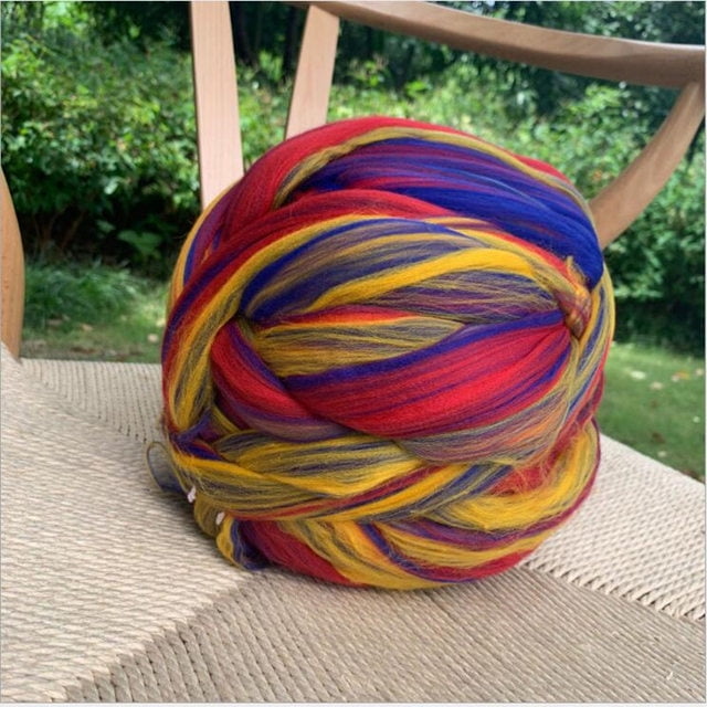1000g/Ball Soft Merino Wool Yarn DIY Arm Roving Knitting Blanket Thick
