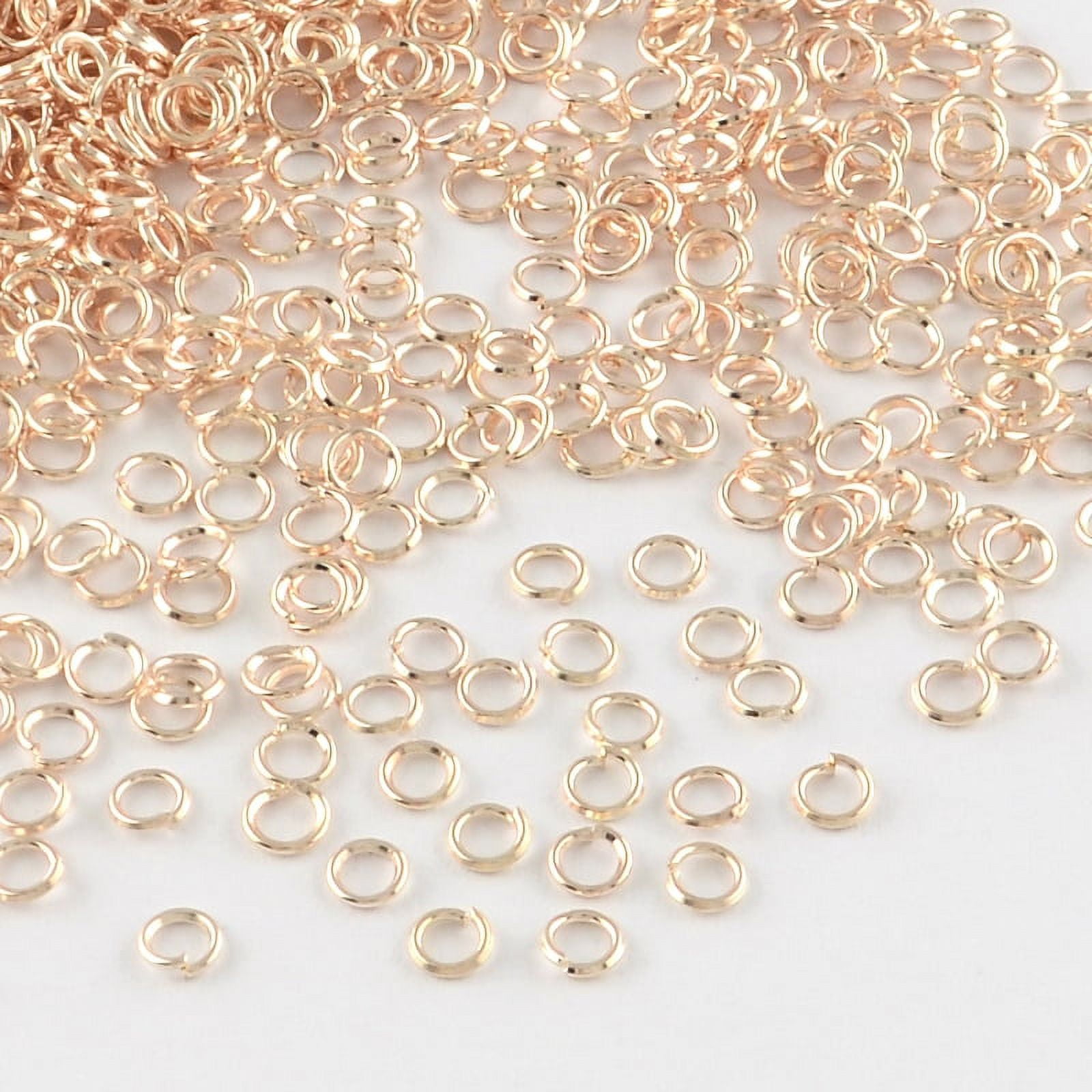 1000g Iron Open Jump Rings Cadmium Free & Lead Free Rose Gold 8x0.9mm Inner Diameter: 6.2mm about 8200pcs/1000g