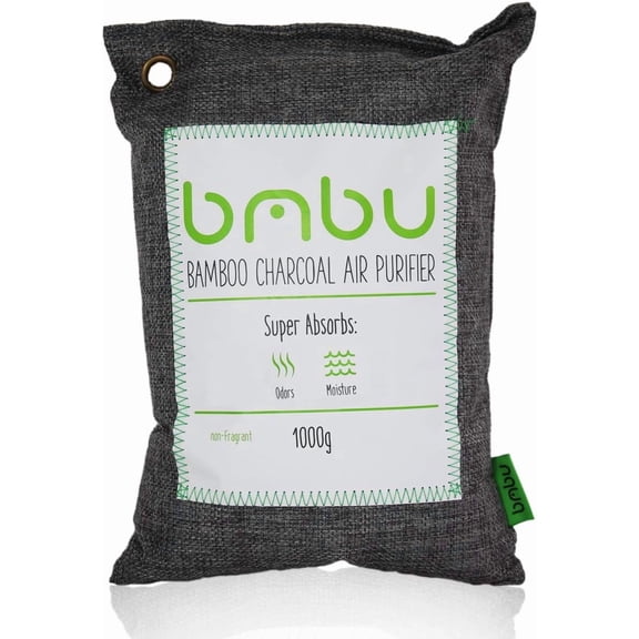 1000g Large Bamboo Charcoal Air Purifier Bag - Car Deodorizer Freshener - Remove Odor and Control Moisture in Your RV, Camper, SUV, Truck, Closet, Mobile Home, Storage - Non fragrant 1kg