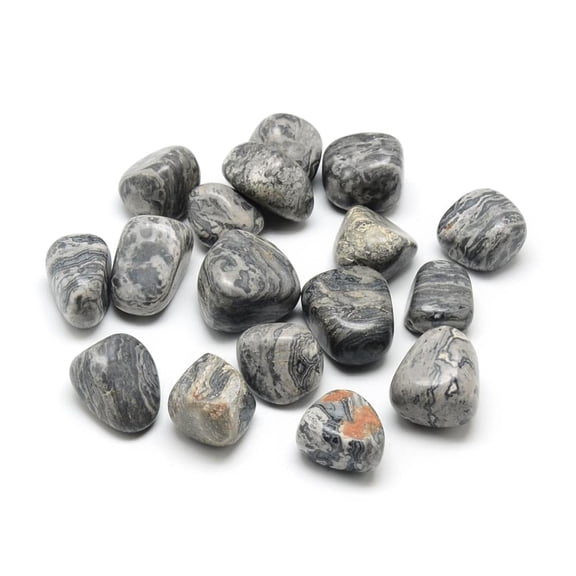 1000g Natural Map Stone/Picasso Stone/Picasso Jasper Beads Tumbled Stone No Hole/Undrilled 15~25x15~25x10~20mm 110pcs/1000g