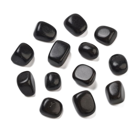 1000gs Black Stone Beads No Hole Nuggets Tumbled Stone Vase Filler Gems 18~27x16~20x10~21mm about 112pcs/1000g