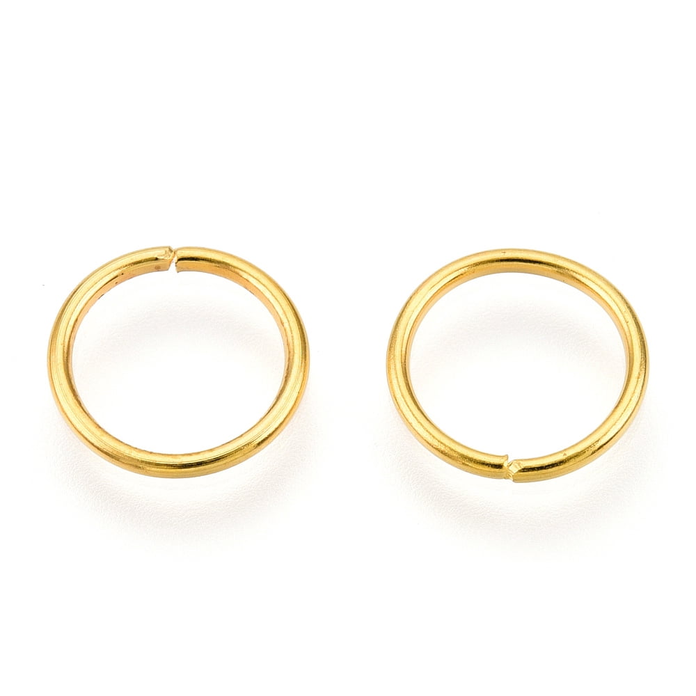 1000gs Iron Open Jump Rings Nickel Free Round Ring Golden 18 Gauge 10x1.0mm Inner Diameter: 8mm about 5650pcs/1000g Gold