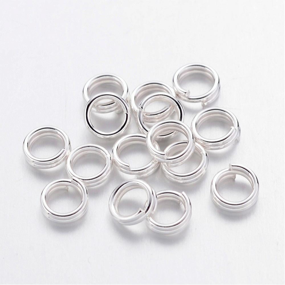 1000gs Iron Split Rings Double Loops Jump Rings Cadmium Free & Lead Free Silver color Plated 4x1.4mm about 3.3mm inner diameter about 20000pcs/1000g