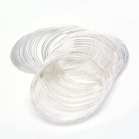1000gs Steel Memory Wire Bracelets Making Silver 22 Gauge 0.6mm 60mm inner diameter 1800 circles/1000g