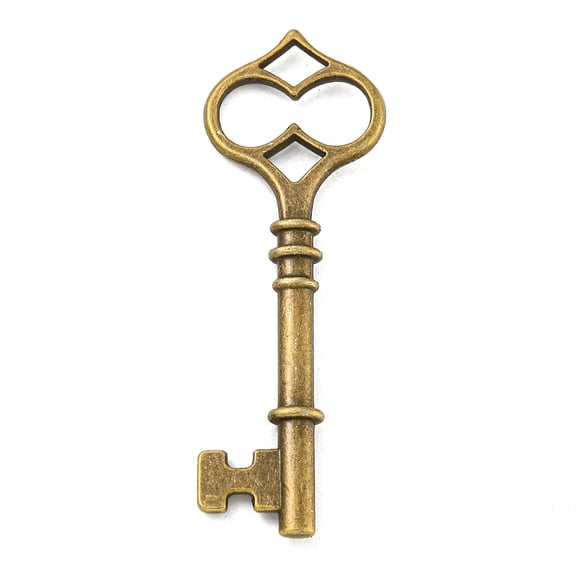 1000gs style Alloy Big Pendants Skeleton Key Cadmium Free & Nickel Free & Lead Free Antique Bronze 60x21x3mm Hole: 4x5mm about 200pcs/1000g