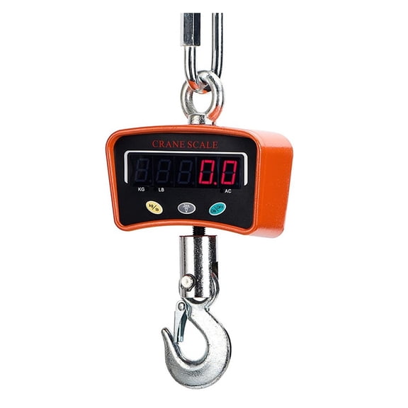 1000kg/2200lb Digital Hanging Scale Crane Scale With Large LCD Display 1500mAh Rechargeable Industrial Heavy Duty Hook Scales ,Reliability