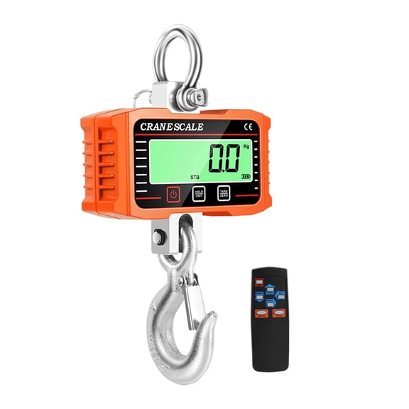1000kg Digital Crance Scale LCD Display Portable Electronic Heavy Duty Weight Hook Crane Industrial Grade Weighing Meter