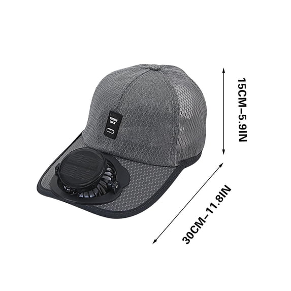 1000mAh solar USB charging sun protection Sunshade baseball cap, suitable for outdoor sports, beach travel, and gardening, with adjustable fit