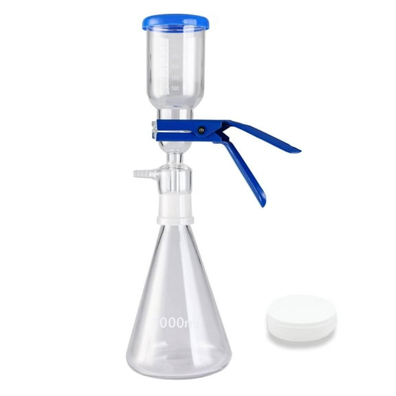 1000mL Lab Vacuum Filtration Distillation Apparatus, Glass Suction Filtering Kit
