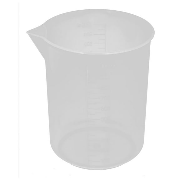 1000mL Laboratory Transparent Plastic Liquid Container Measuring Cup Beaker