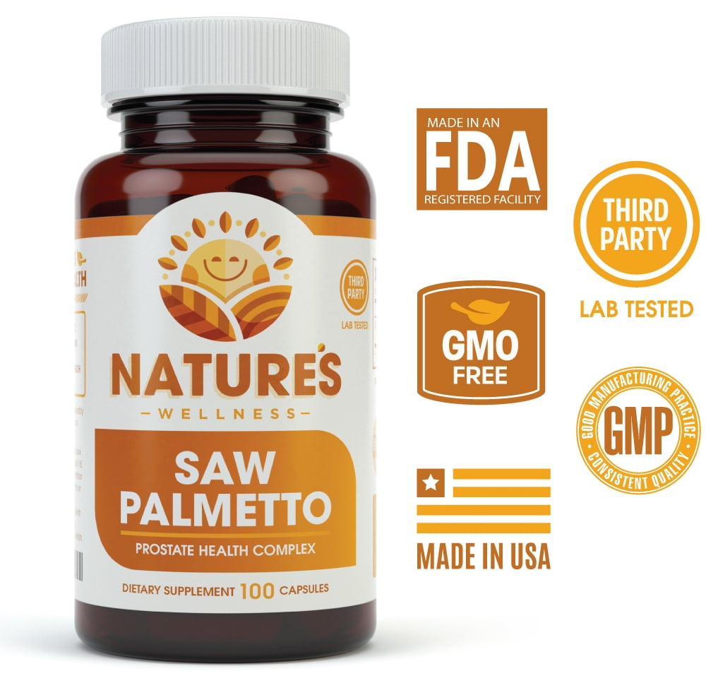 1000mg Saw Palmetto 100 Capsules Extract + Berry Powder Maximum