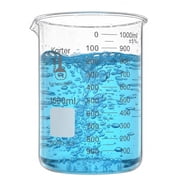 1000ml Beaker, Low Form Griffin, Borosilicate 3.3 Glass, Double-Scale Graduations, Karter Scientific 247O4 Pack 1