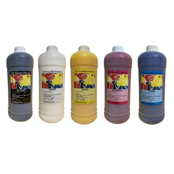 1000ml DTF Transfer Film Ink for All DTF Printers L3200 DX4 DX5 DX7 5113 4720 printhead DX5 PET Transfer Pigment Ink - 5 Colors