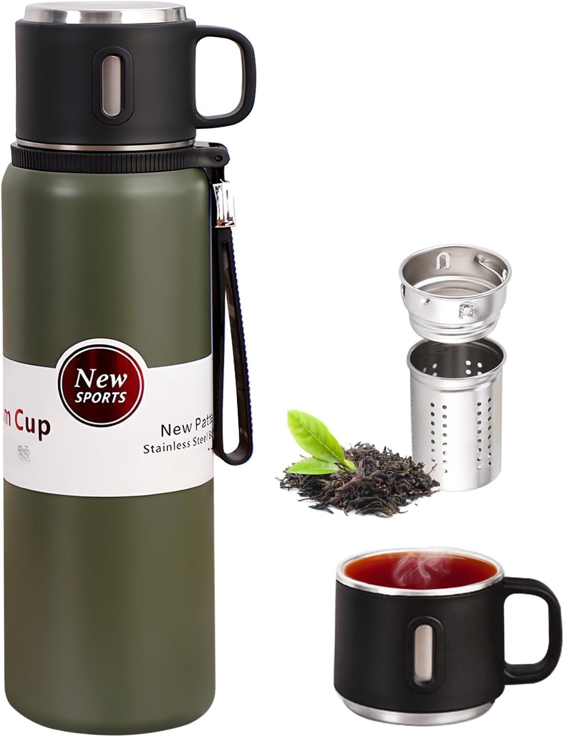 1000ml Double wall vacuum Leakproof stainless steel wide mouth ...