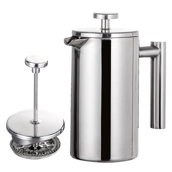 1000ml French Press Coffee Maker Stainless Steel Double Walled Insulated Coffee PotBY